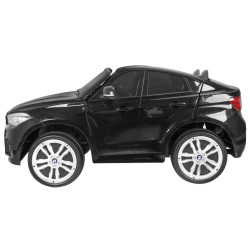 BMW X6M XXL dla 2 dzieci Czarny SUV + Pilot + Ekoskóra