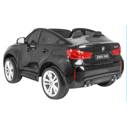 BMW X6M XXL dla 2 dzieci Czarny SUV + Pilot + Ekoskóra