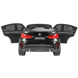BMW X6M XXL dla 2 dzieci Czarny SUV + Pilot + Ekoskóra