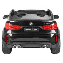 BMW X6M XXL dla 2 dzieci Czarny SUV + Pilot + Ekoskóra