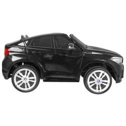 BMW X6M XXL dla 2 dzieci Czarny SUV + Pilot + Ekoskóra