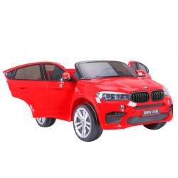 BMW X6M XXL dla 2 dzieci Czerwony SUV + Pilot + Ekoskóra