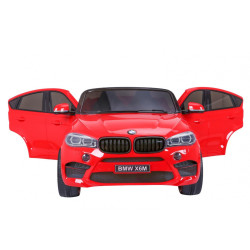 BMW X6M XXL dla 2 dzieci Czerwony SUV + Pilot + Ekoskóra