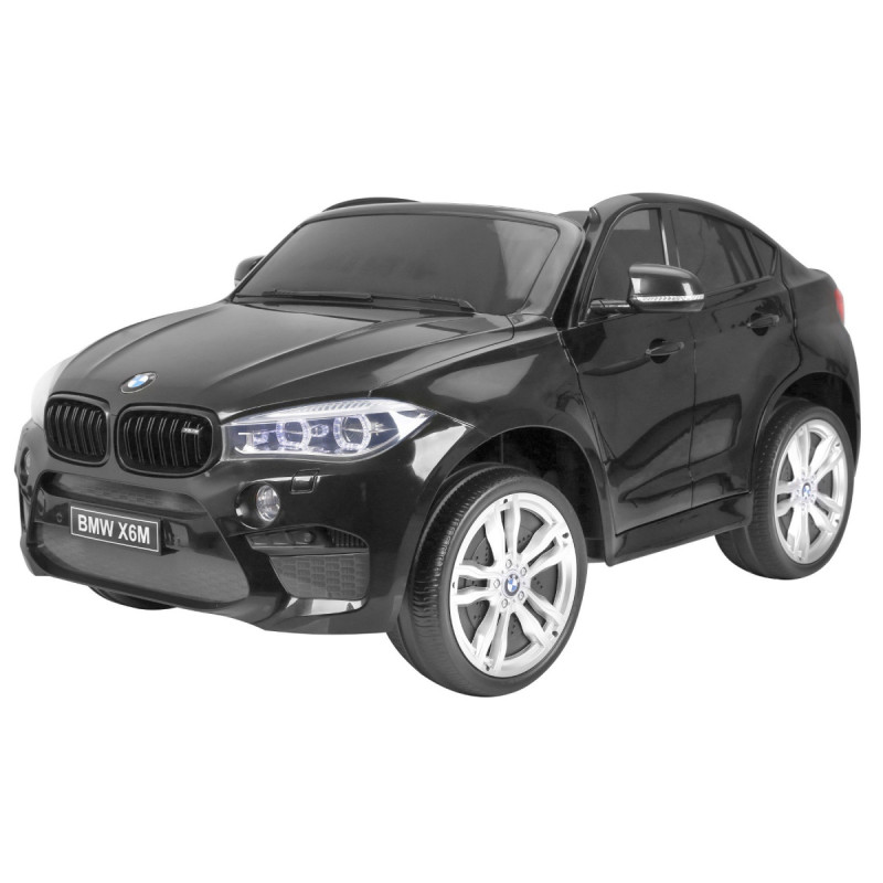 BMW X6M XXL dla 2 dzieci Lakier Czarny SUV + Pilot + Ekoskóra