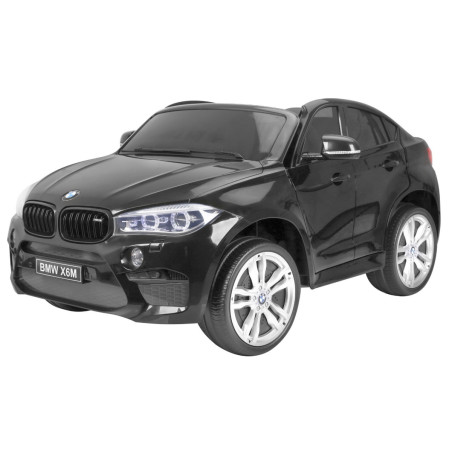 BMW X6M XXL dla 2 dzieci Lakier Czarny SUV + Pilot + Ekoskóra