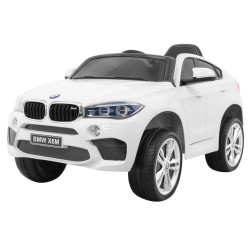 BMW X6M Elektryczne Autko dla dzieci, Biały SUV + Pilot