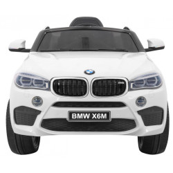 BMW X6M Elektryczne Autko dla dzieci, Biały SUV + Pilot