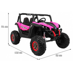 Buggy SuperStar dla dzieci Różowy + Napęd 4x4 + Pilot + Bagażnik + MP3 LED + Blokada drzwi