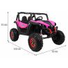 Buggy SuperStar dla dzieci Różowy + Napęd 4x4 + Pilot + Bagażnik + MP3 LED + Blokada drzwi