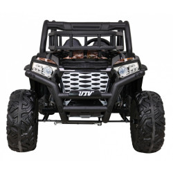 Buggy UTV Terenówka dla dzieci Czarny + Pilot + Bagażnik + Wolny Start + EVA + MP3 LED