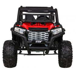 Buggy UTV Terenówka dla dzieci Czerwony + Pilot + Bagażnik + Wolny Start + EVA + MP3 LED