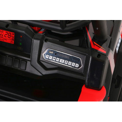 Buggy UTV Terenówka dla dzieci Czerwony + Pilot + Bagażnik + Wolny Start + EVA + MP3 LED
