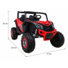 Buggy UTV-MX na akumulator dla dzieci Czerwony + Napęd 4x4 + Pilot + Audio LED + Schowek + EVA + Wolny Start