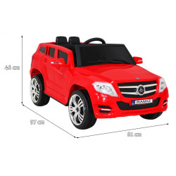 Autko City Rider dla dzieci Czerwony + Pilot + Regulacja kierownicy + Wolny Start + MP3 USB + LED