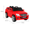 Autko City Rider dla dzieci Czerwony + Pilot + Regulacja kierownicy + Wolny Start + MP3 USB + LED