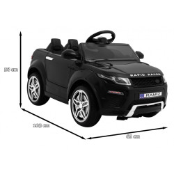 Autko Rapid Racer elektryczne dla dzieci, Czarny SUV + Pilot