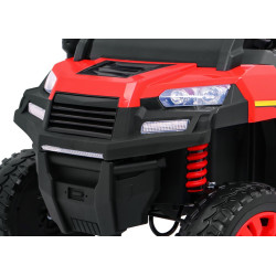Autko Farmer Truck dla 2 dzieci Czerwony + Napęd 4x4 + Pilot + Kiper + Audio LED
