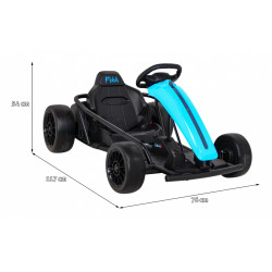 Gokart FX1 Drift Master na akumulator dla dzieci Niebieski + Funkcja Driftu + Koła EVA