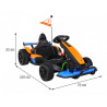 Gokart McLaren Drift na akumulator dla dzieci + Funkcja driftu + Sportowe siedzenie + Światła LED + Wolny Start + EVA