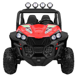 Terenowe Grand Buggy Lift dla dzieci Czerwony + Napęd 4x4 + Pilot + Bagażnik + Radio MP3 + LED