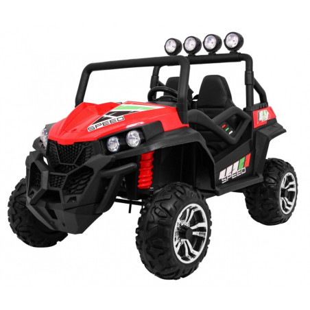 Grand Buggy Strong Lift dla dzieci Czerwony + Napęd 4x4 + Pilot + Bagażnik + Radio MP3 + LED