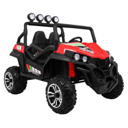 Grand Buggy Strong Lift dla dzieci Czerwony + Napęd 4x4 + Pilot + Bagażnik + Radio MP3 + LED