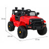 Autko Jeep Dark Night na akumulator dla dzieci Czerwony + Wolny Start + EVA + Audio LED