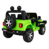 Jeep Wrangler Rubicon na akumulator dla dzieci Zielony + Pilot + Radio MP3 LED + Koła EVA