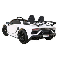 Lamborghini SVJ DRIFT dla 2 dzieci Biały + Funkcja driftu + Pilot + MP3 LED + Wolny Start