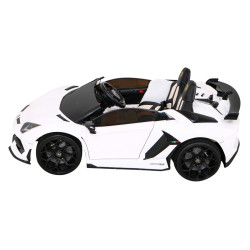 Lamborghini SVJ DRIFT dla 2 dzieci Biały + Funkcja driftu + Pilot + MP3 LED + Wolny Start