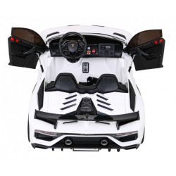 Lamborghini SVJ DRIFT dla 2 dzieci Biały + Funkcja driftu + Pilot + MP3 LED + Wolny Start