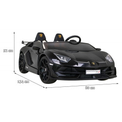 Lamborghini SVJ DRIFT dla 2 dzieci Czarny + Funkcja driftu + Pilot + MP3 LED + Wolny Start