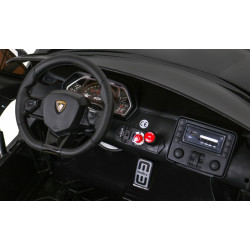 Lamborghini SVJ DRIFT dla 2 dzieci Czarny + Funkcja driftu + Pilot + MP3 LED + Wolny Start